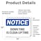 Signmission Down Time Is Clean-Up Time, 14 in W x Rectangle, Vinyl Decal OS-2PACK-NS-D-1014-L-11538 - alternate 5